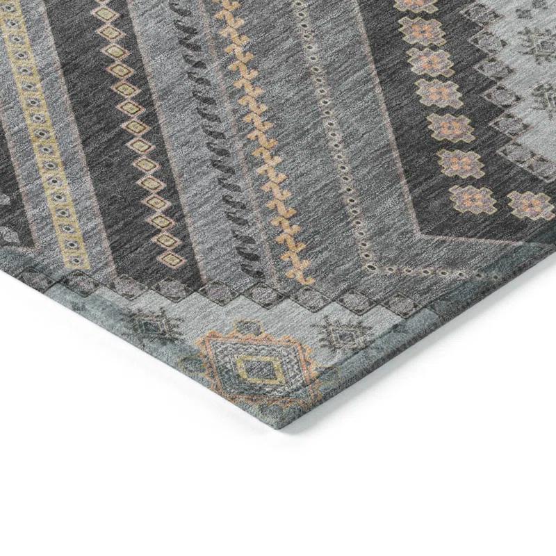 Machine Washable Indoor/Outdoor Chayden ACN1010 Gray Rug