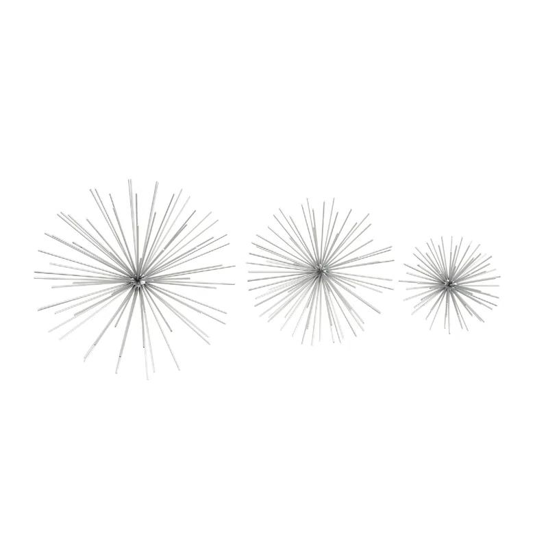 CosmoLiving by Cosmopolitan Metal 3D Long Spike Starburst Home Wall Decor Set