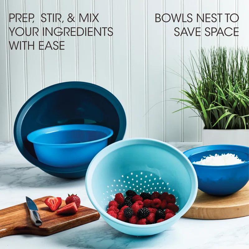 Basic Essentials Basic Essentials 4pc Mixing Bowls & Colander Set
