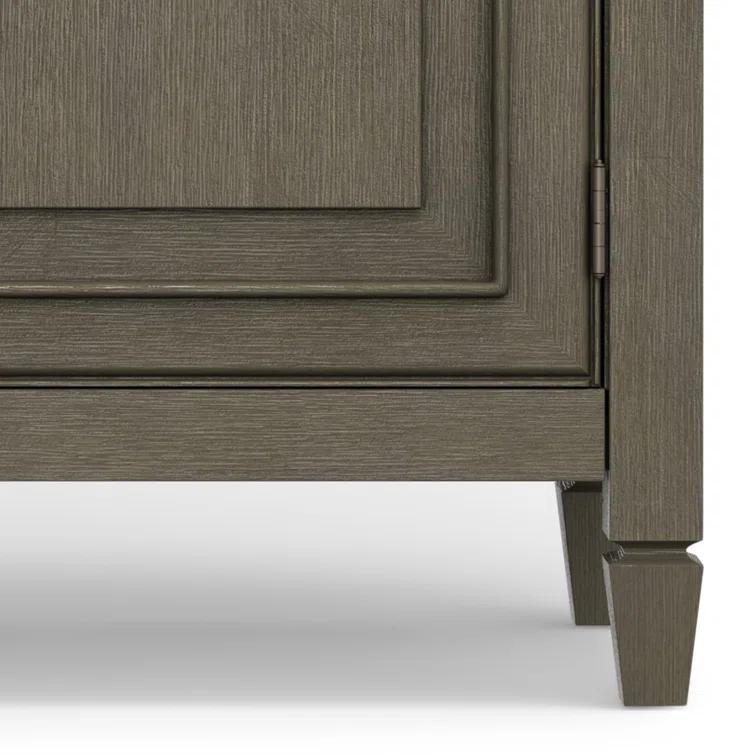 Simpli Home Connaught 40"W Solid Wood 2-Shelf Entryway Storage Cabinet with 2 Storage Drawers