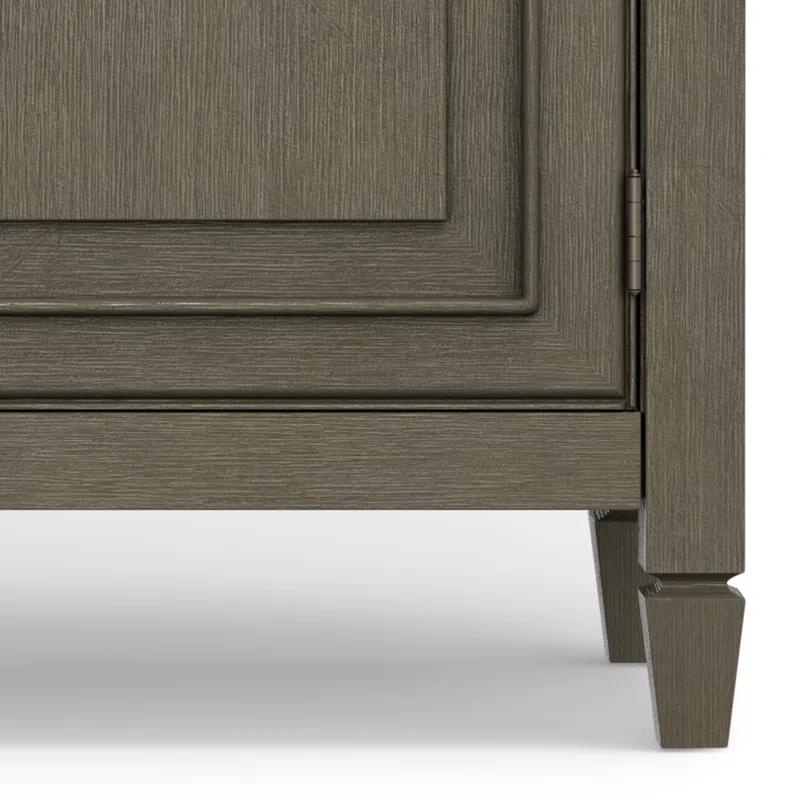 Simpli Home Connaught 40"W Solid Wood 2-Shelf Entryway Storage Cabinet with 2 Storage Drawers