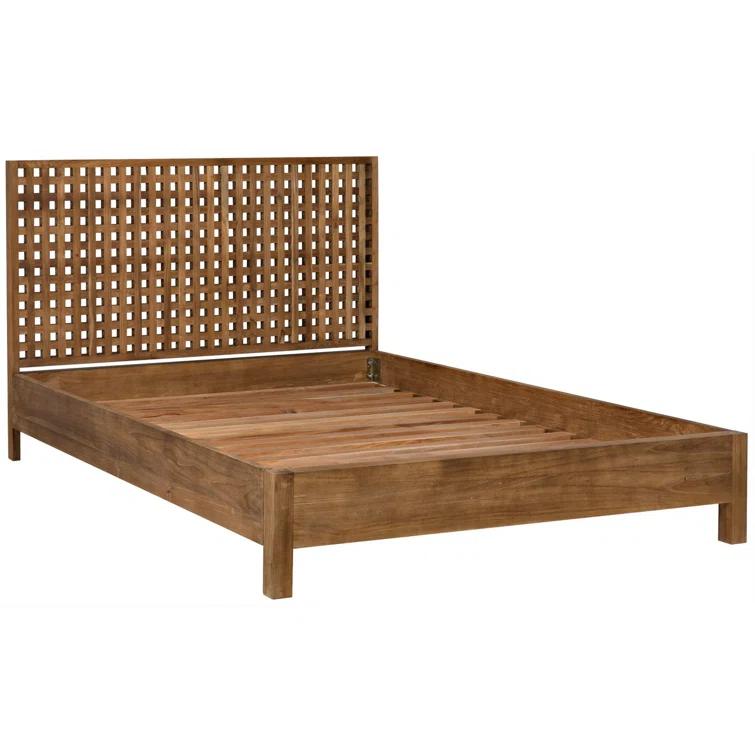 Noir Quinnton Solid Wood Slat Bed