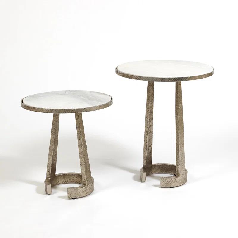 Florence Round Marble Accent Table