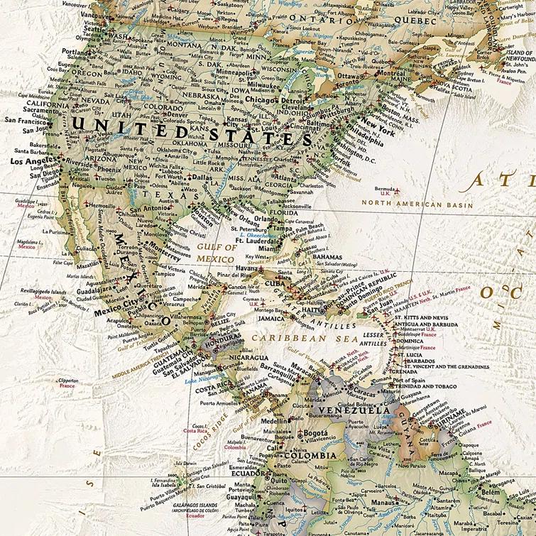 National Geographic Maps World Executive Wall Map