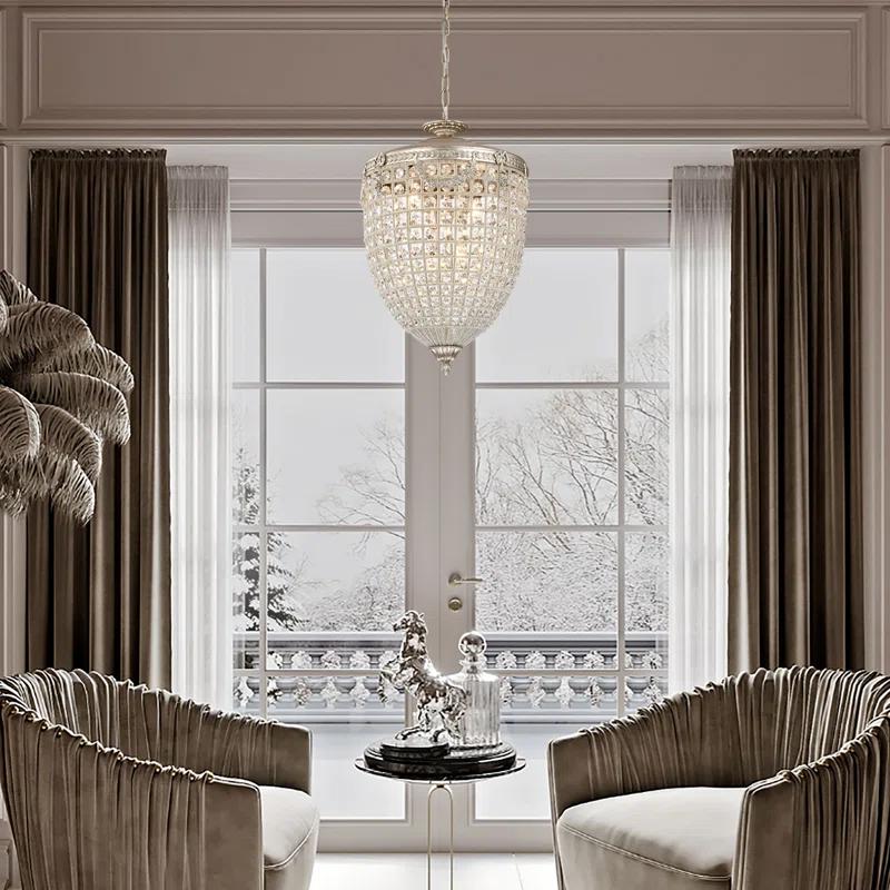 Rosdorf Park Kiyora 4 - Light Dimmable Tiered Chandelier