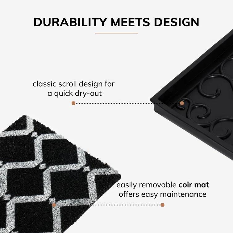 Anji Mountain Eco-Friendly Rubber Boot Tray for Muddy Shoes, Garden Tools, and Pet Supplies (Available in Multiple Sizes)