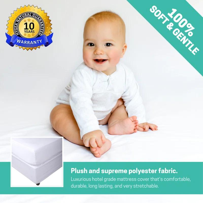Hygea Natural Waterproof Zipper Mattress Protector Case Pack