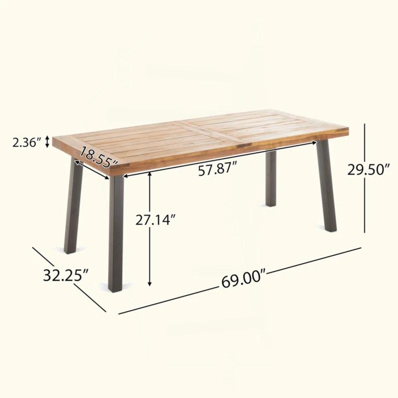 17 Stories Chic Industrial-Style Dining Table For Stylish Spaces And Gatherings