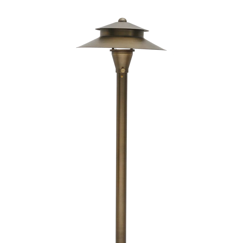 ABBA Lighting USA PLB04 LED Low Voltage Hardwired Brass Pathway Light