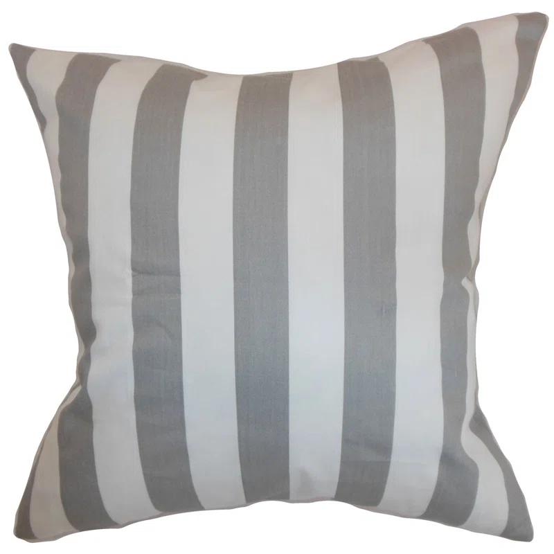 Striped Cotton Throw Pillow