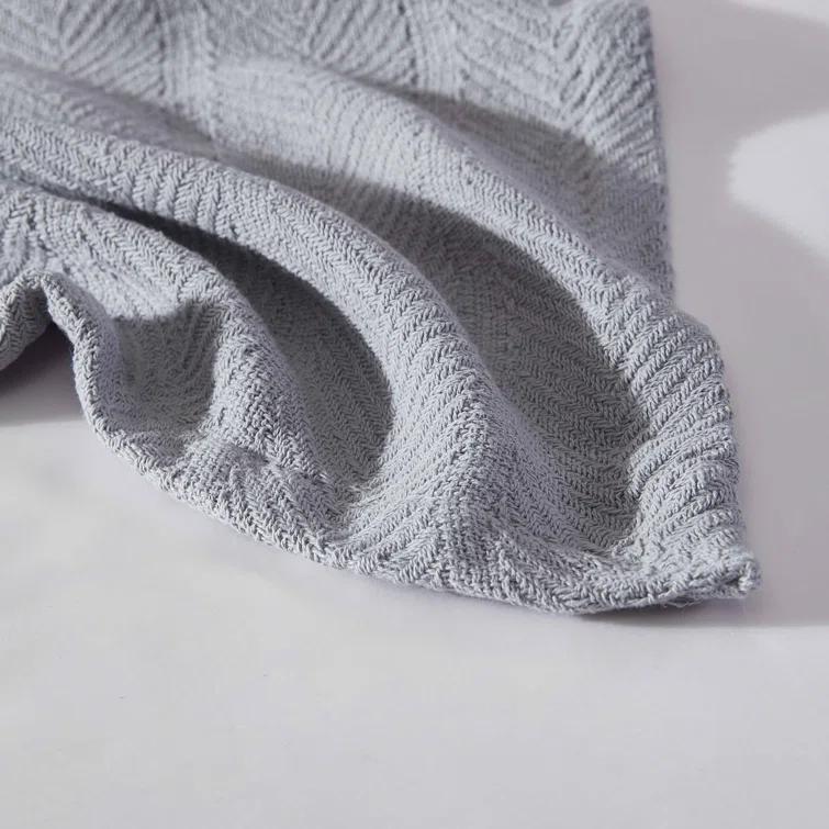 Eddie Bauer Eddie Bauer Herringbone Cotton Reversible Blanket