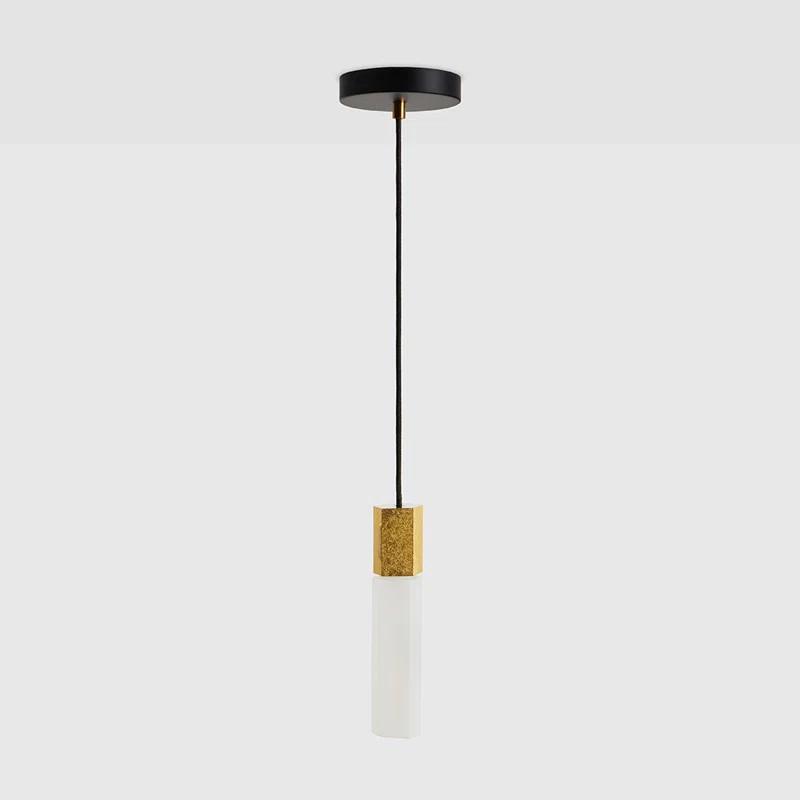 Tala Basalt Single Pendant Light - Brass