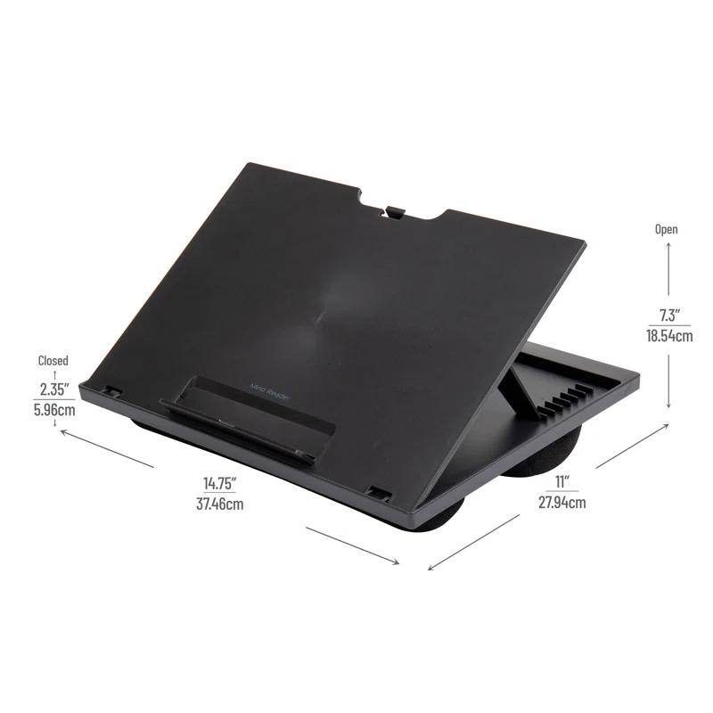 Mind Reader Mind Reader Lap Desk Laptop Stand, Bed Tray, Collapsible, Cushion, Portable, Dorm, Plastic, 14.75"L x 11"W x 7.3"H