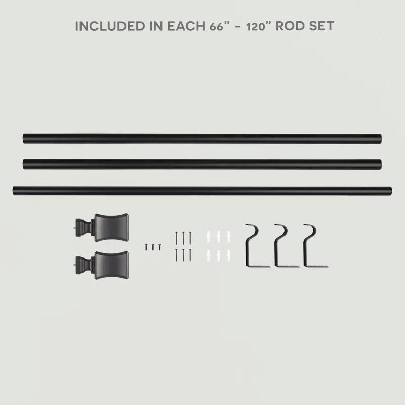 Amalgamated Textiles Adjustable Single Curtain Rod