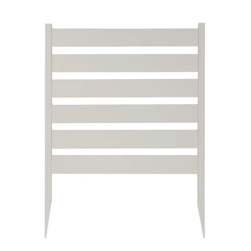 Zippity Outdoor Products 26in H x 24in W (3 Panels) No Dig Zippity Maui Fence Kit, Charcoal Color WoodTek Vinyl Fence Panel, Temporary Outdoor Border for Garden, Easy Install DIY Fence for Backyard, Patio, & Deck, ZP19066