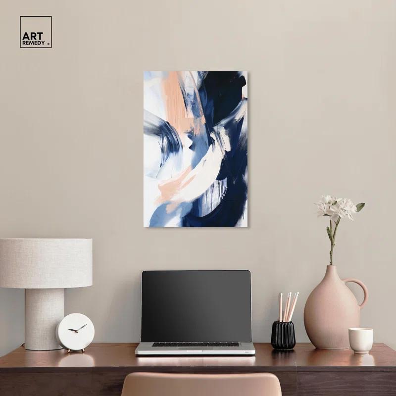 Art Remedy Windswept Blue I Canvas Blue Abstract Art by Art Remedy