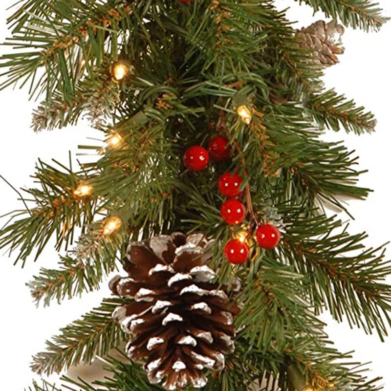 The Holiday Aisle® 9ft. Leavon Garland with Clear Lights