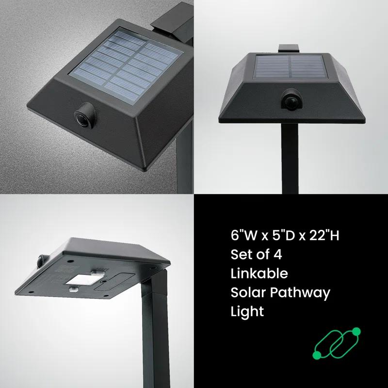 Home Zone Security Low Voltage Solar Powered Integrated LED Pathway Light