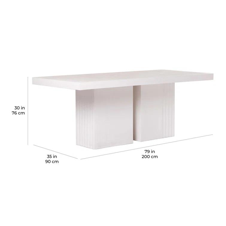 Seasonal Living Perpetual Square Concrete Outdoor Dining Table