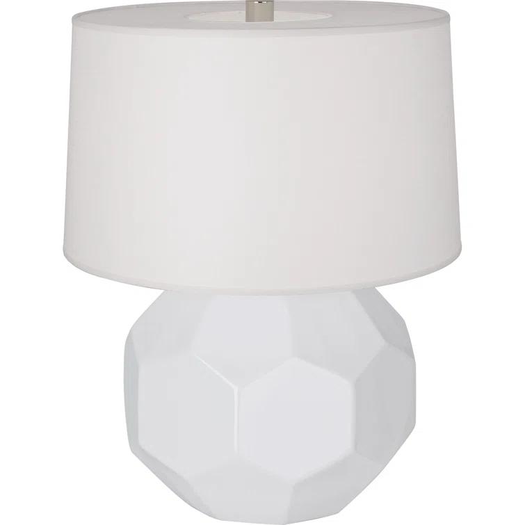 Lily Glazed Ceramic Accent Table Lamp with Linen Shade