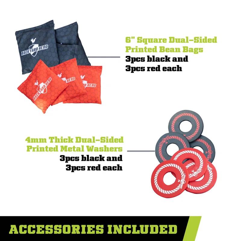 Backyard Hero Backyard Hero 48" Tailgate Combo Bean Bag Toss and Washer Toss Games