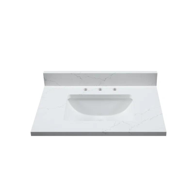 Sagehill Designs Chantilly 31'' Quartz Single Bathroom Vanity Top with Sink