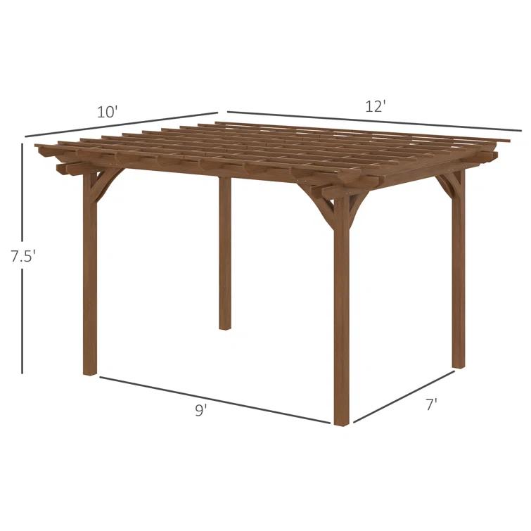 Outsunny Solid Wood Pergola