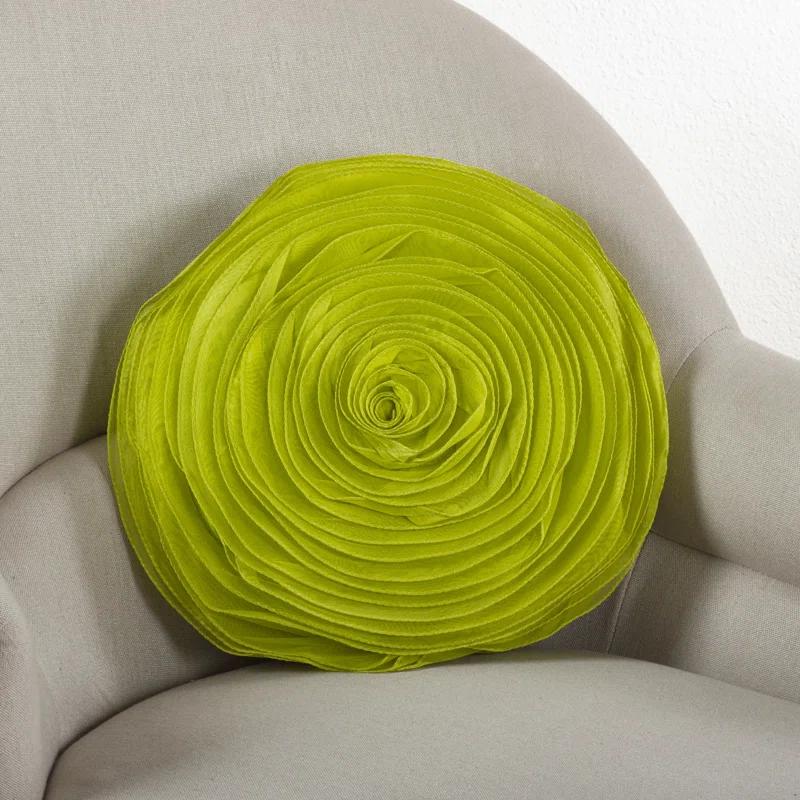 Saro Rose Collection Reversible Throw Pillow