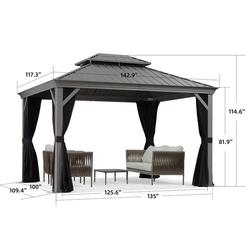 Purple Leaf Purple Leaf Aluminum Patio Gazebo