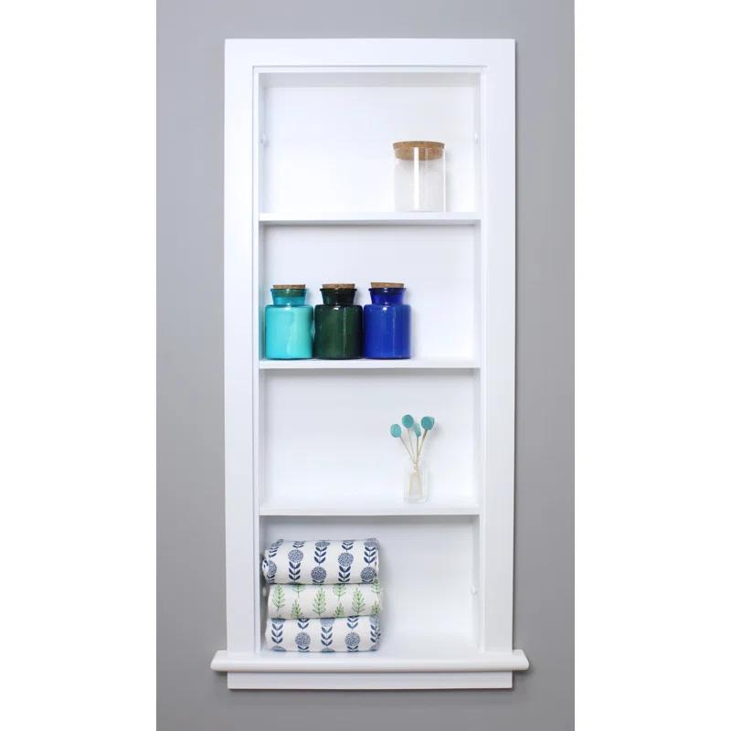14X36 Aiden Recessed Wall Niche With Plain Back And Three Shelves