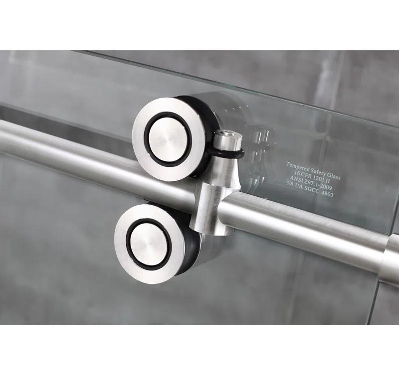 Aston Langham 48" W x 33.8125" D x 75" H Sliding Shower Enclosure with Fixed Panel Door SEN979-SS-48-10