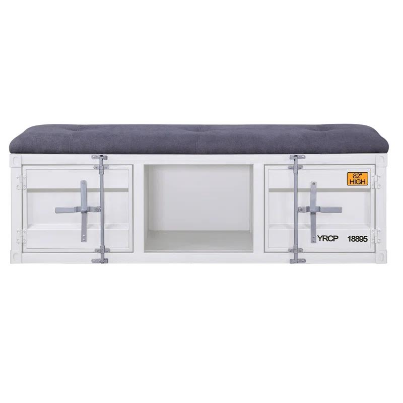 Acme Cargo Fabric Upholstered Storage Bench