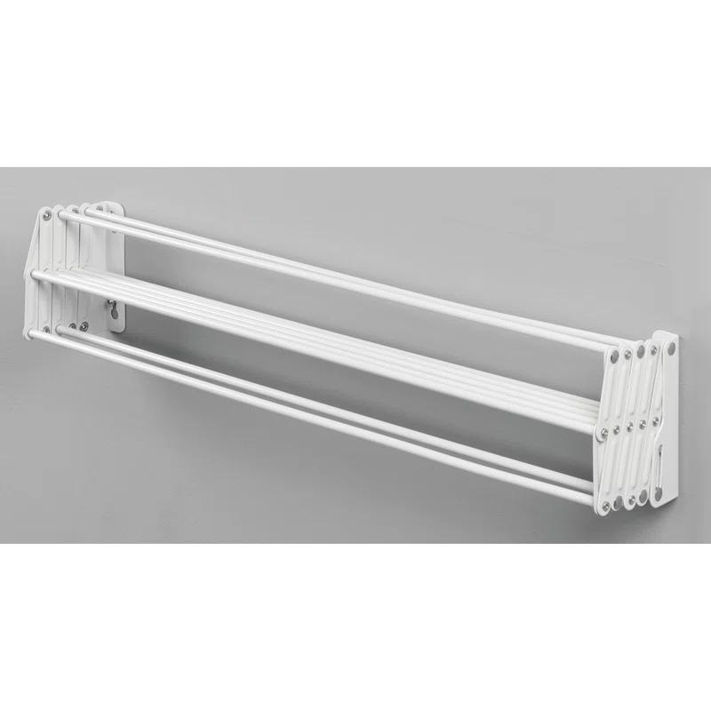 mDesign Expandable Wall Mount Laundry Drying Rack