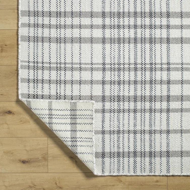 Birch Lane™ Lavande Plaid Wool Area Rug