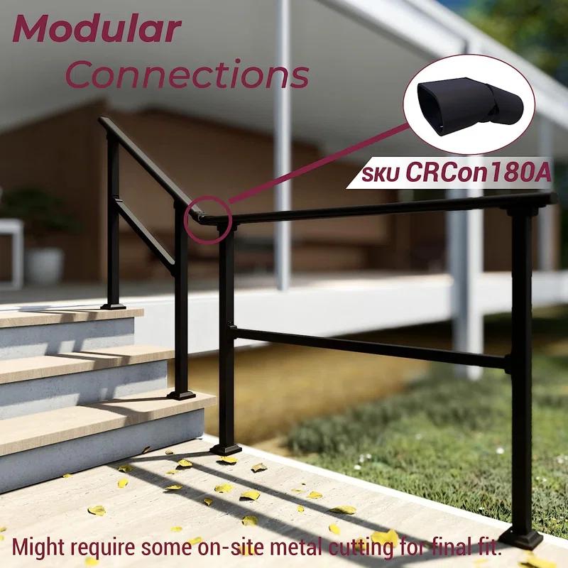 CR Home Black Metal Porch And Stair Railings