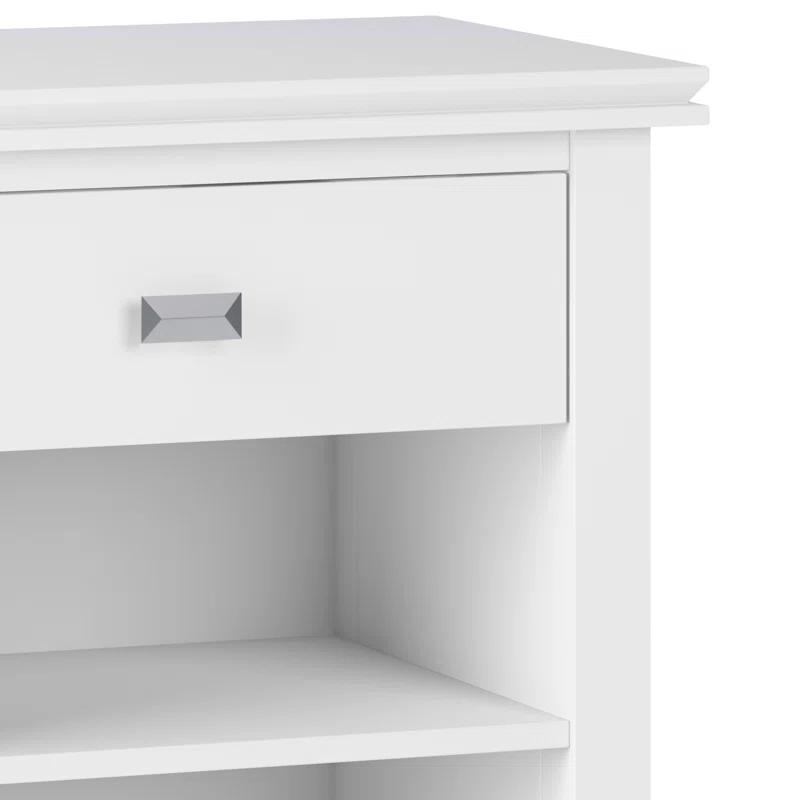 Simpli Home Artisan 24"W Solid Wood Nightstand with Drawer and Shelves