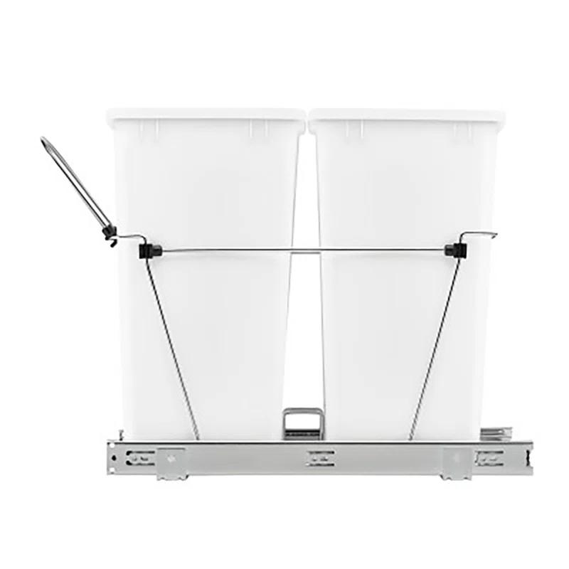 Rev-A-Shelf Double Sliding Pull-Out Waste Bin Containers