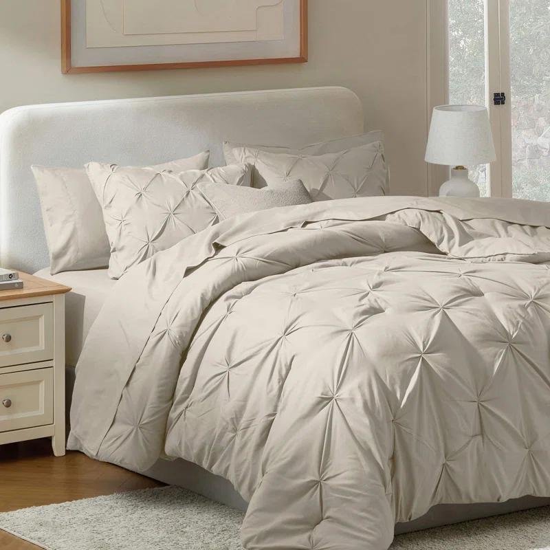 Bed-in-A-Bag Pleated Comforter Set with Bed Sheets