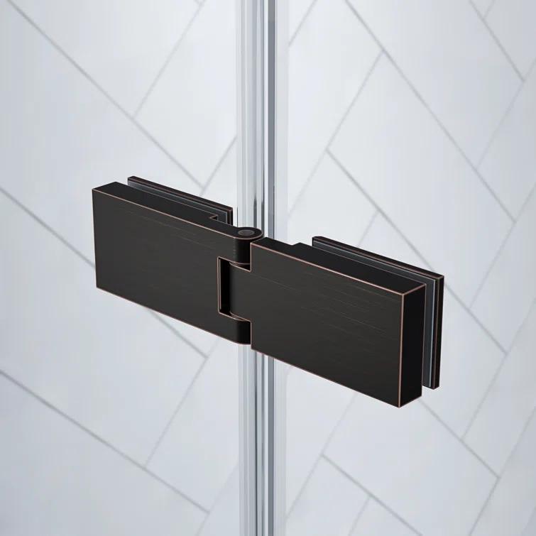 Ove Decors Endless Tampa 46" W x 72" H Corner Frameless Shower Kit, Door, 2 Panel | Wayfair