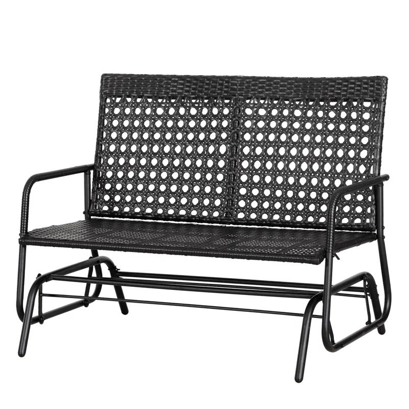 Lark Manor™ Patio 2-Person Wicker Glider Bench Rocking Chair