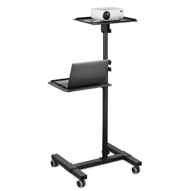 Mount-it Mount-It! Mobile Projector and Laptop Stand with 2 Shelves, Rolling Cart