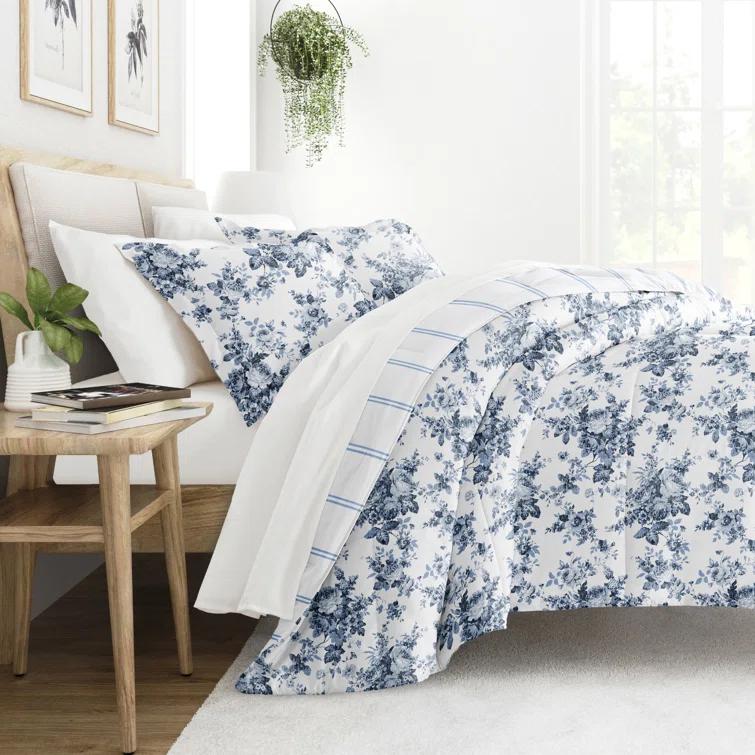 IEnjoy Home 7-Piece Bedding Bundle - Pattern Comforter and Sheet Set