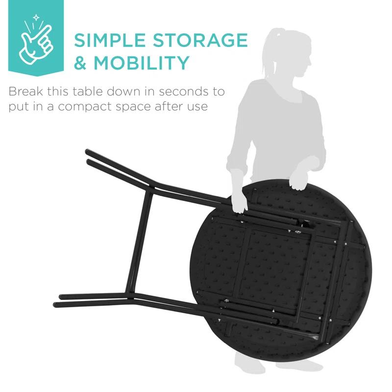 Best Choice Products 30'' Round Portable Folding Table