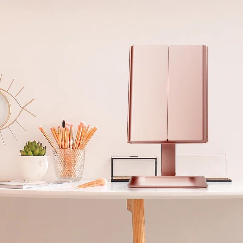 Fancii Modern Lighted Magnifying Makeup Mirror