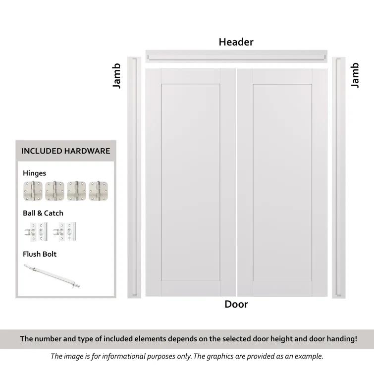 Belldinni Della Solid Manufactured Wood and Glass Paneled Prefinished Standard Double Door