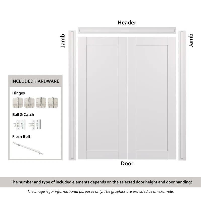 Belldinni Della Solid Manufactured Wood and Glass Paneled Prefinished Standard Double Door