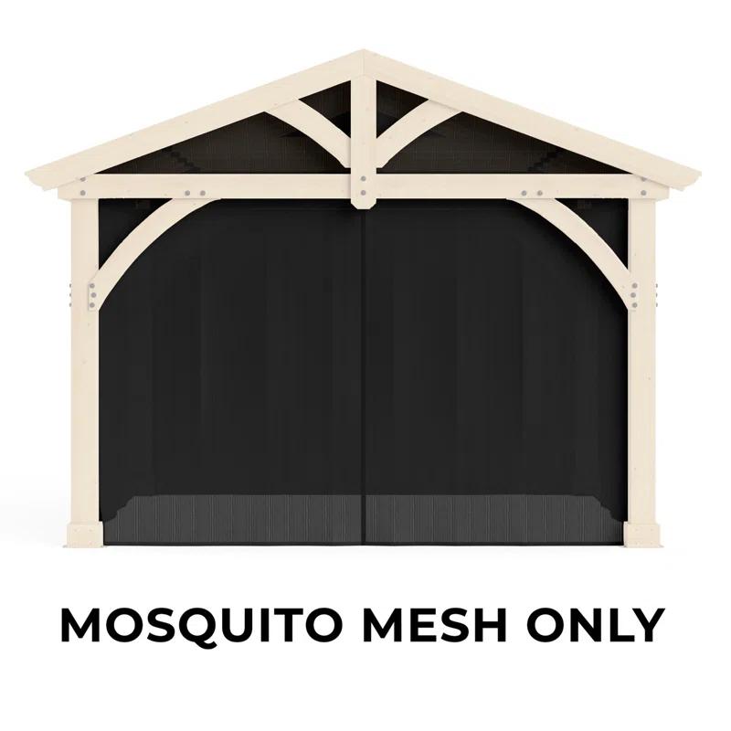 Yardistry 11 ft. x 13 ft. Meridian Carolina Pavilion Mosquito Mesh Kit