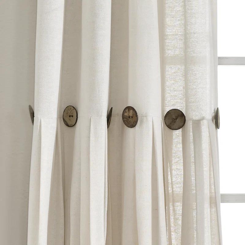 Lush Decor Beckham Window Semi-Sheer Rod Pocket Single Curtain Panel