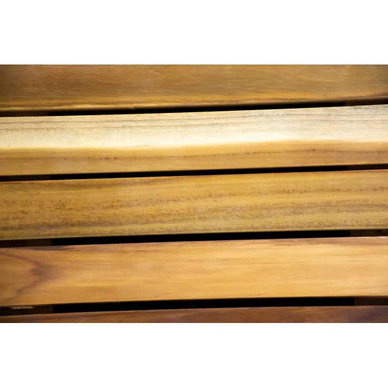 EcoDecors Eleganto Rectangle Teak Shower Mat, Teak Shower Mat for Inside Shower, Teak Bath Mat, Wood Bath Mat, Wood Shower Mat, Teak Shower Mats, Teak Bathroom Mat, Earthy Natural