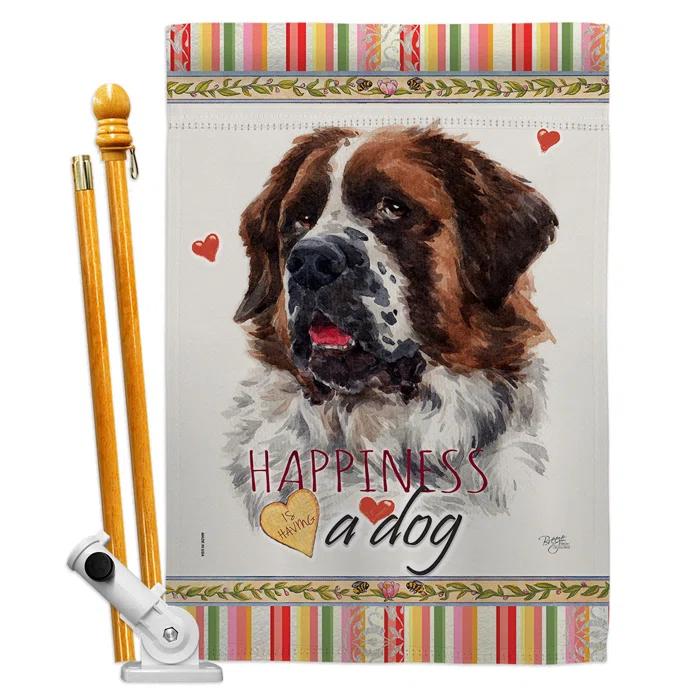 Breeze Decor Double Sided 40'' H x 28'' W Polyester Animal House Flag